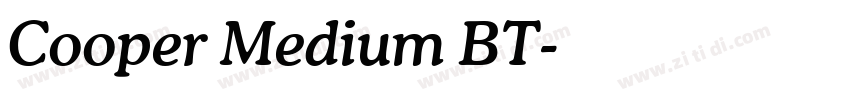 Cooper Medium BT字体转换